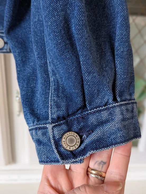 80s Club Monaco RARE VTG Authentic Denim Trucker Indigo Jean Jacket - Picture 11 of 16